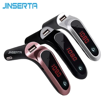JINSERTA 4-in-1 Kezét Ingyenes Vezeték nélküli Bluetooth FM Transmitter S7 AUX Modulátor Autóskészlet MP3-Lejátszó USB SD LCD Autós Tartozékok