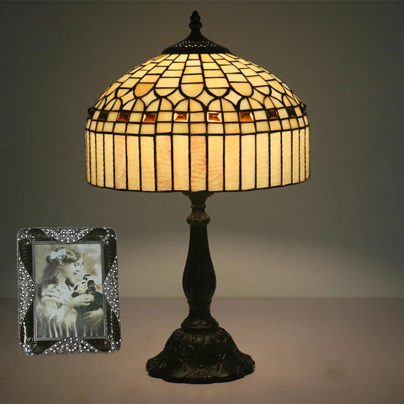 Kortárs Kreatív Üveg asztali Lámpa LED-Modern Tiffany asztali Lámpa Dekoráció Előtér Nappali, Hálószoba Éjjeli0