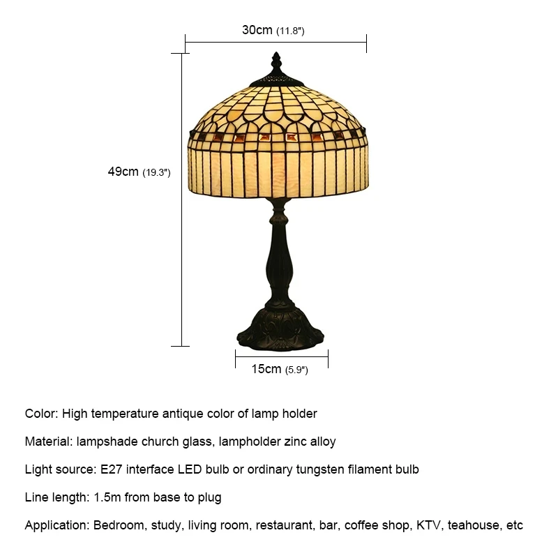 Kortárs Kreatív Üveg asztali Lámpa LED-Modern Tiffany asztali Lámpa Dekoráció Előtér Nappali, Hálószoba Éjjeli4