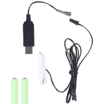 LR6 AA Elem Eliminator USB-hálózati Kábel Cserélje ki az 1-4db 1,5 V-os AA Elem