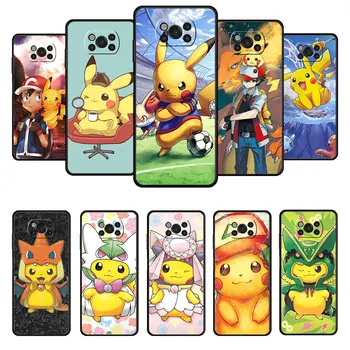 Pokemon Pikachu Cosplay focizni Telefon Esetében A Xiaomi Poco X3 NFC X4 M3-C40 Pro MI 9 8 12 11 9T CC9 Lite Megjegyzés 10 Kagyló