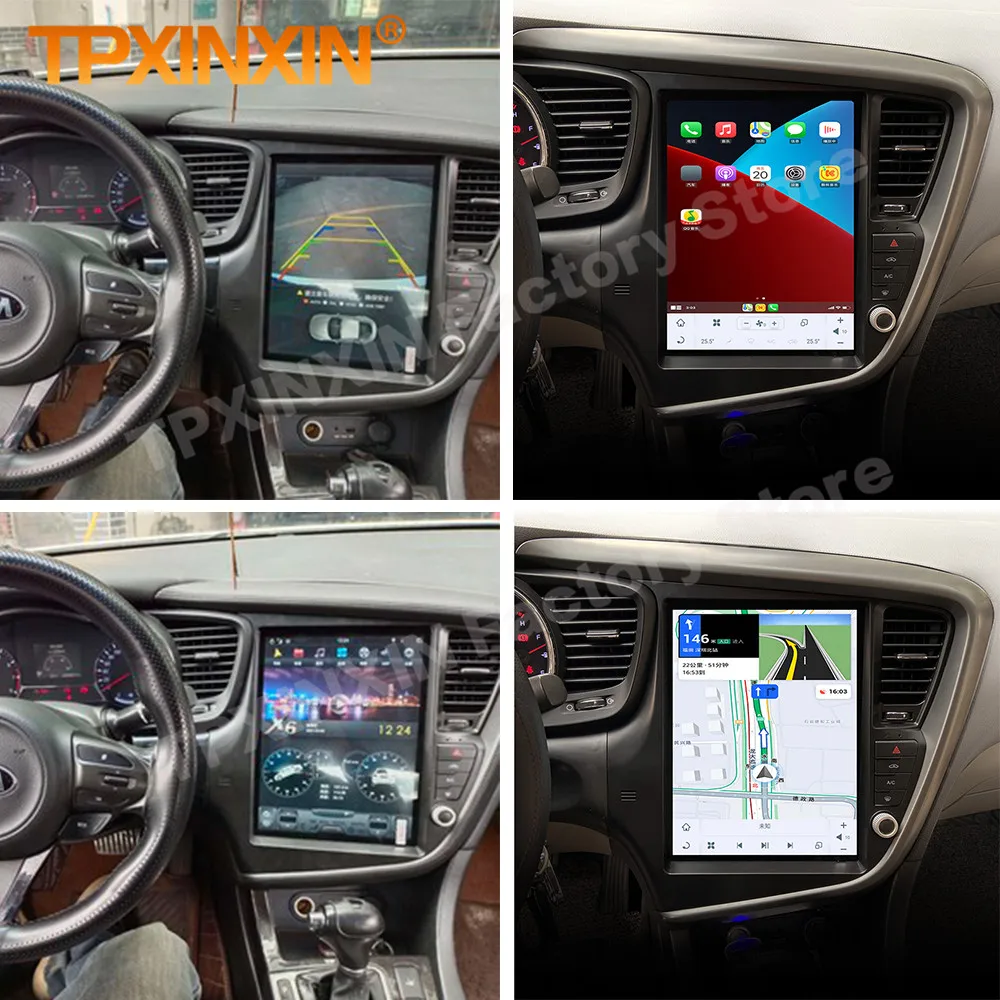 RHD-LHD Qualcomm Android Tesla Képernyő Multimédiás Sztereó KIA K5 2010 2011 2012 2013 GPS Navi IPS Audio Rádió Lejátszó fejegység1