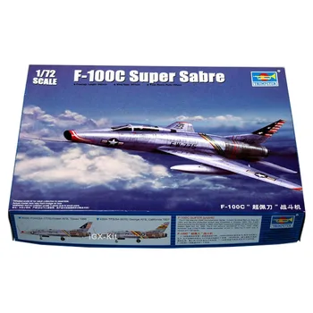 Trombitás 01648 1/72 USAF F100 F-100C Super Sabre Vadászgép, Katonai járművek Műanyag Közgyűlés Modell, Játék, Ajándék Épület Készlet