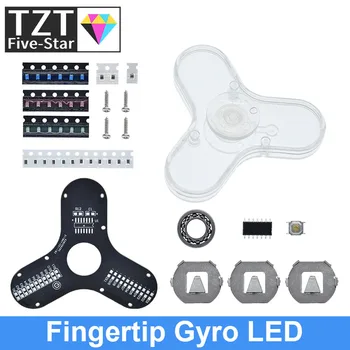 TZT Elektronikus Diy Kit Ujjbeggyel Gyros LED Gyártás Kit Szórakoztató Hegesztés Diy Kt RG550 Enyhíti a Fáradtság Lazítsa meg a Test, mind a lélek