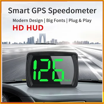 Univerzális GPS KMH MPH Autó HUD Digitális Sebességmérő Head Up Display Autóipari Elektronikai Kiegészítők, 2.8 Inch Big Font Sebesség