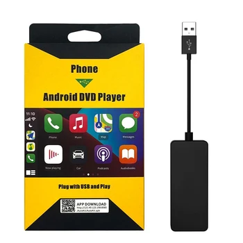 Vezetékes Autó játszani Carplay Dongle iPhone Android Auto Carplay Smart Link USB Dongle Adapter GPS Navigációs Media Player